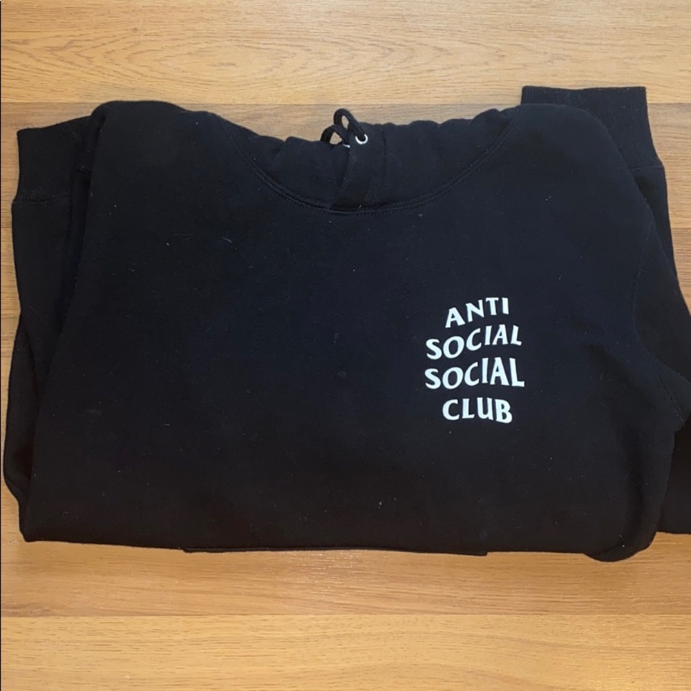 Anti Social Social Club Black Sweatshirt with White Logo